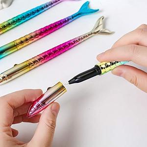 Beautiful Light Color Change Mermaid Tail Stylus Cute Plastic <b>Ballpoint</b> <b>Pen</b> Girl Cute Plastic <b>Pen</b> - Product Image 5