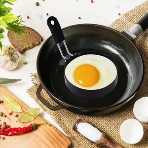Moule à crêpes rond antiadhésif professionnel en acier inoxydable anti-brûlure pour la cuisson des sandwichs et des petit-déjeuners - Product Image 2