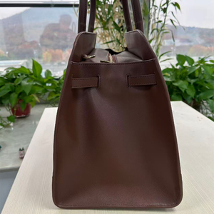 Maßgefertigte Hochwertige Damen-Tragetasche aus Echtem Wildleder mit Zwei Griffen, Großer Kapazität für Notizbücher und Büro - Product Image 4