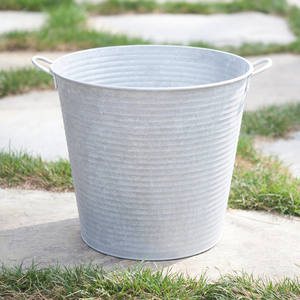 Fournisseurs de jardinières carrées galvanisées de qualité supérieure Derniers pots et jardinières galvanisés avec poignée en métal Nouveau pot de plantes en métal - Product Image 2