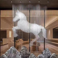 Lustre en fibre optique personnalisé DIY, tête de Bouddha, cheval de montagne, fée, dragon, maison, arche, grande forme spéciale
