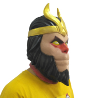 Deluxe Wukong Halloween Latex Masque le Singe Roi Visage Complet Halloween Costume Props pour Scène Performance Carnaval Fête