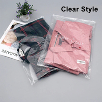 Sacs à Bikini en Plastique Transparent Frosted Personnalisés de Haute Qualité avec Fermeture Éclair Coulissante et Logo Sac à Vêtements en Plastique avec Fermeture Éclair