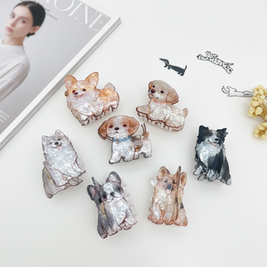 RTS-3 Nuevo Clip de Pelo <span class=keywords><strong>Grande</strong></span> y Bonito para Perros, Pinza de Pelo Tipo Tiburón Personalizada para Cola de Caballo, Accesorios para el Cabello para Samoyed, Corgi, Border Collie - Product Image 1