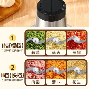 Stainless Steel Electric <b>Meat</b> <b>Grinder</b> 1L 3L Food Processor With Adjustable Blades For Mincing Garlic Vegetables <b>Meat</b> - Product Image 1