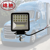 Lkt 135W Projecteur de Travail Carré à LED 4 Pouces Universel pour Voiture 12V Blanc pour Véhicules Tout-Terrain et Camions Lourds