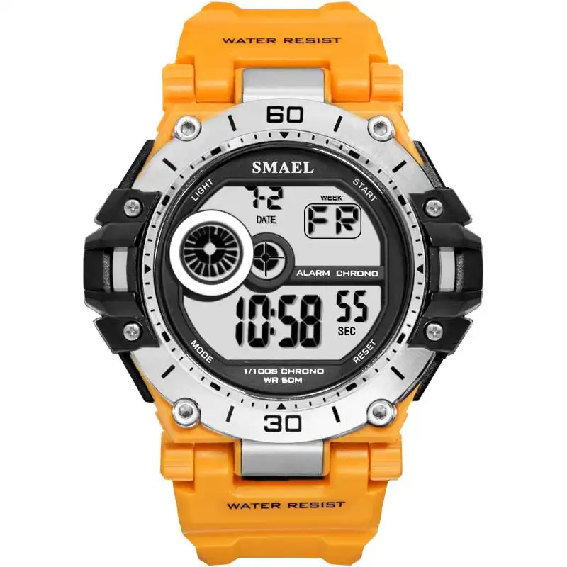 CW-104 best Silicone band automatic calendar timing digital alarm sport watch digital watches