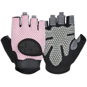 Wholesale Fitness Breathable Ventilated Half Finger Weight Lifting Exercise Sports Workout Racing Bicycle Cycling Gym Gloves Men