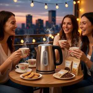 Hervidor Eléctrico de Gran Capacidad de 1.7L, Interior de Acero Inoxidable 304 de Grado Alimenticio, Exterior de PP Libre de BPA, Hervidor de Agua para la Familia, Logotipo Personalizado - Product Image 4