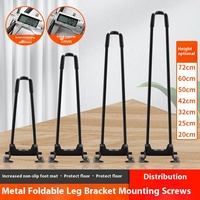 Pied de table pliable en métal au design moderne Support de jambe d'ordinateur à café pour le salon Accessoires de camping en plein air Style de panneau de bois
