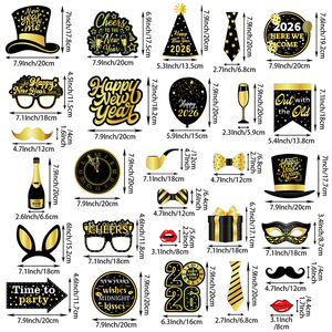 Gafas <span class=keywords><strong>de</strong></span> Papel para Fotos <span class=keywords><strong>de</strong></span> Año Nuevo 2026, Accesorios para Fotomatón <span class=keywords><strong>de</strong></span> Navidad, Gafas <span class=keywords><strong>de</strong></span> Papel para Fiesta <span class=keywords><strong>de</strong></span> Nochevieja, Artículos para el Hogar, Regalos - Product Image 6