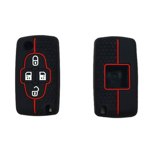 Étui de couverture de clé à distance en Silicone clé de voiture pour <span class=keywords><strong>Peugeot</strong></span> <span class=keywords><strong>1007</strong></span> 807 pour Citroen C8 4 boutons pliant Flid - Product Image 2
