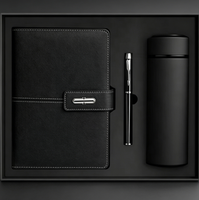 Vente en gros de cadeaux promotionnels carnet de notes en cuir cadeau tasse thermos carnet de notes d'affaires personnalisable coffret cadeau avec stylo et bouteille d'eau