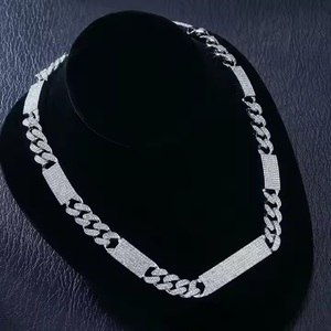 Cadena Única Unisex Personalizada Totalmente Iced Out Diamond Tennis para Moissanite Diamond White Gold y Yellow Gold Material - Product Image 3