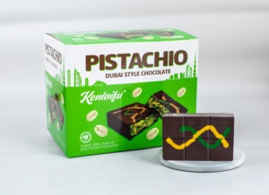 KENLAIFU Barre de chocolat solide aux fruits et pistaches, style halal de Dubaï, 70g - Product Image 4