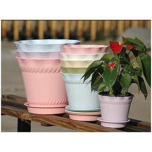 Venta al por Mayor DDA328, Maceta de Plástico para Plantas de Interior con Bandeja, Maceta Pequeña para Flores y Suculentas de Balcón - Product Image 2