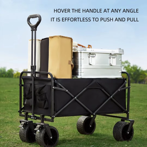 360 ° स्विस पहियों के साथ बाहरी तह वैगन और टिकाऊ 600 डी ऑक्सबोर्ड कपड़े - Product Image 4