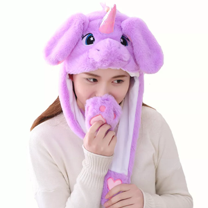 Meilleure vente <span class=keywords><strong>Tik</strong></span> <span class=keywords><strong>Tok</strong></span> lapin chapeau oreille mobile sautant lapin chapeau mignon Animal oreille rabat chapeau avec lumière LED peluche unisexe - Product Image 4