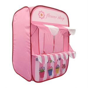 New Arrival Flower Shop Kids <b>Play</b> <b>Tent</b> Indoor With Roll-Up Door & Windows Polyester 70X70x105cm for Toddlers - Product Image 3