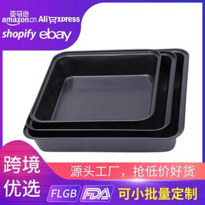 Juego de moldes cuadrados para pasteles, antiadherentes, de acero al carbono con revestimiento de teflón, molde para hornear pasteles y pan, apto para horno, 27 cm - Product Image 5