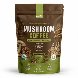 Café de Champiñones en Polvo Durlevel, Receta Personalizada, Energético, Concentrador de Energía, USDA, GMP, Kosher, Vegano, en Frasco de Vidrio, Muestreo Rápido - Product Image 2