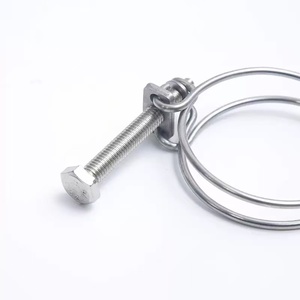 Collier de serrage <span class=keywords><strong>double</strong></span> fil en acier inoxydable 304 poli Sanxing, réglable (pouces et métrique), pour tuyaux – Approvisionnement direct usine, OEM disponible - Product Image 3