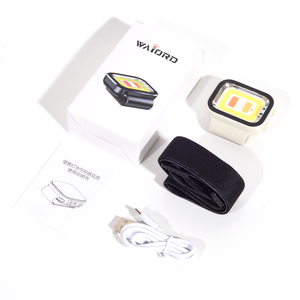 Lampe frontale LED rechargeable par USB, lumière COB multicolore, lumière à clipser sur casquette, double source lumineuse, torche frontale ultra-lumineuse et étanche pour - Product Image 2