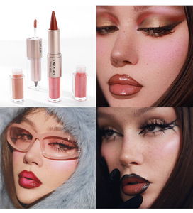 Lápiz Labial Mate de Doble Punta Personalizado, Brillo Labial, Espejo Labial, Herramienta de Maquillaje Líquido de Estilo Moderno con Ingredientes Minerales, Empaquetado en Caja - Product Image 3