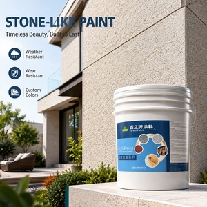Pittura Acrilica Liquida per Marmo e Pietra, Rivestimento Murale di Alta Qualità, Pittura Decorativa Effetto Granito per Pareti Esterne - Product Image 1