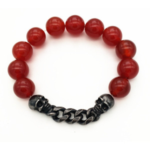 Cadena de cuentas de acero inoxidable yunnique con diseño de calavera de 51.5mm para la fabricación de pulseras, componentes de joyería. - Product Image 3