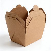 Boîtes à emporter résistantes à l'huile de qualité alimentaire, contenants en papier écologiques pour frites, nuggets de poulet, restauration rapide, emballage personnalisé
