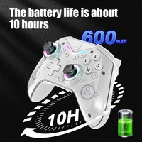 Manette de jeu sans fil HYT, volant de jeu, moteur de vibration, bouton turbo, gyroscope six axes, compatible PC/iOS/Android