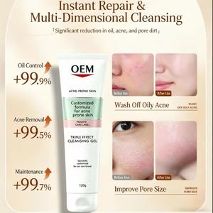 Gel Limpiador <span class=keywords><strong>Profesional</strong></span> con Ácido Salicílico y AHA para una Purificación Profunda de los Poros y Refinamiento de la Piel, Personalización OEM, Marca Privada - Product Image 1