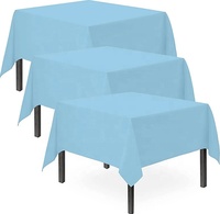 Nappes jetables en plastique pour événements, nappes en PE résistantes, imperméables et anti-taches, avec logo personnalisé