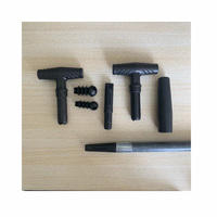 Kit d'outils de jardinage économique avec manche en fibre de verre, comprenant truelle de soudure et de pliage, pelle, ciseaux, outils de terrassement, houe, bêche et outil à rail à 4 dents
