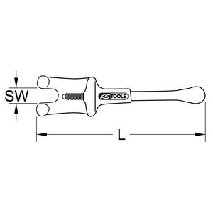 Contrapisonador KS TOOLS con aislamiento protector, 15-40mm - Product Image 2