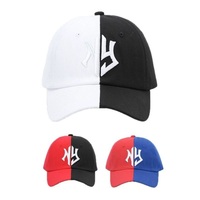 Casquette de baseball personnalisée de haute qualité 100% coton à 6 panneaux avec logo brodé, casquette de papa personnalisée, casquette de sport bicolore pour homme