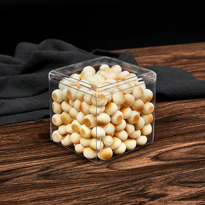 Boîte de rangement en plastique PS transparente, longue et rectangulaire, rigide, empilable, avec couvercle, pour biscuits, en-cas, confiseries, emballage cadeau, qualité alimentaire - Product Image 4
