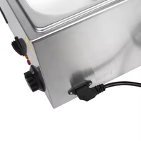 Équipement pour Traiteur Chauffe-plats Ensemble de 6 Casseroles Cuiseur de Buffet à Vapeur Électrique de Table Bain Marie