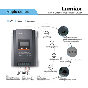 เหมาะสำหรับระบบโซลาร์เซลล์ออฟกริด 24V 48V พร้อมไฟ LED 150V และตัวควบคุมการชาร์จพลังงานแสงอาทิตย์ MPPT 40A - Product Image 5