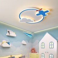 Lampe de plafond LED moderne et créative en fer forgé en forme de nuage, style nordique de luxe, pour chambre d'enfant et chambre de fille