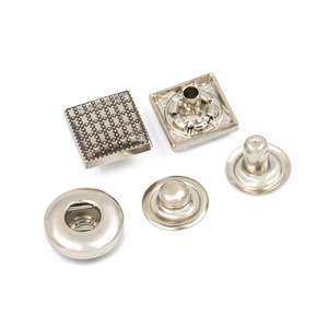 Wear Resistant Eco Friendly <b>Snap</b> Button Polished Metal Surface Round Square Shape Practical <b>Fastener</b> For Garment Tailoring Shoes - Product Image 2