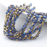 Zhubi 6MM perles rondes en verre pour la fabrication de bijoux Multi couleurs 16 perles de cristal à facettes bracelets à bricoler soi-même collier