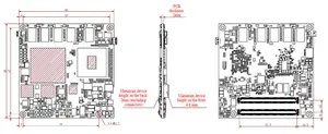 Loongson 3A6000 Motherboard tanam industri prosesor baru 8GB DDR4 95mm * 95mm COM-Express Ethernet HDMI SATA Double