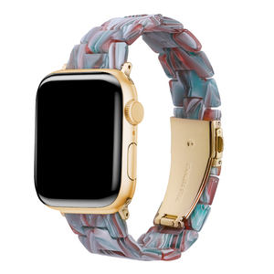 Cinturino orologio in resina per <span class=keywords><strong>Apple</strong></span> <span class=keywords><strong>Watch</strong></span> Band 38 40 41 <span class=keywords><strong>42</strong></span> 44 45 <span class=keywords><strong>mm</strong></span> di lusso da donna con cinturino in acciaio - Product Image 5