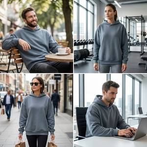 Sudadera con Capucha Personalizada de 260 280 g/m², Unisex, de Poliéster y Algodón, Tejido de Punto Otoñal, Estampada, Transpirable, Ecológica, de Corte Regular, de Alta Calidad - Product Image 6