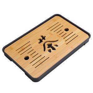 Bandeja rectangular para té para uso doméstico, adecuada para tazas de té seco, estilo japonés, con infusor de té incorporado, apta para - Product Image 1