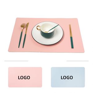 Manteles Individuales de PU con Logotipo Personalizado para Promociones, Manteles de Piel Sintética Lavables para Hoteles, Supermercados, Manteles Individuales Personalizados para Cocina - Product Image 1