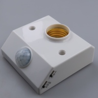 Portalámparas E27 con Sensor de Movimiento, Radar Infrarrojo, Encendido/Apagado Automático, Soporte Inteligente para Lámpara con Control de Luz para Garaje, Pasillo, Escalera