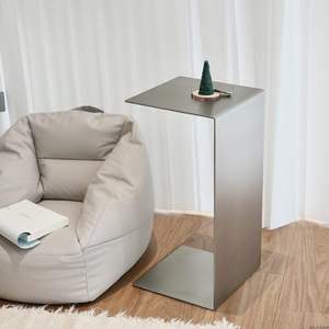 <span class=keywords><strong>Tavolino</strong></span> da Caffè in Acciaio Inox dal Design Moderno, <span class=keywords><strong>Tavolino</strong></span> Laterale a Forma di C per Divano, Arredamento per Soggiorno - Product Image 1